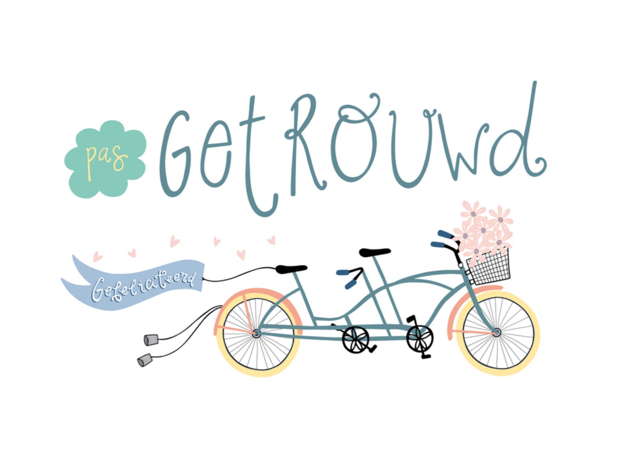 Huwelijkskaart Getrouwd Kaart Funny Side Up