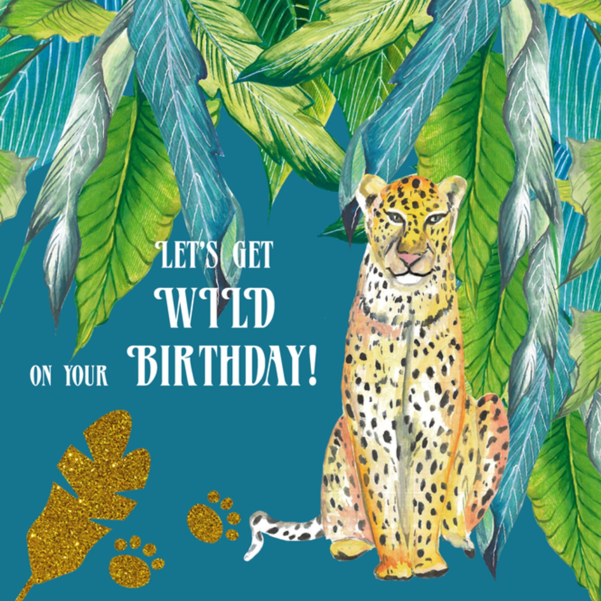 Verjaardagskaart Wild birthday Vierkante Kaart Paperclip