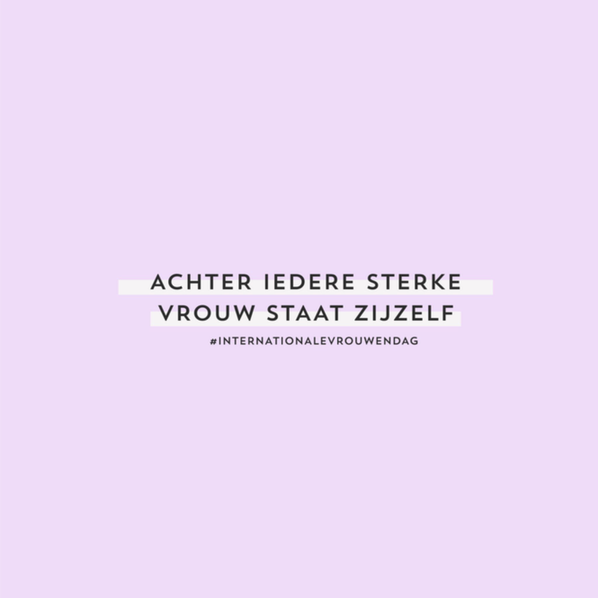 Greetz Internationale vrouwendag sterke vrouw Vierkant