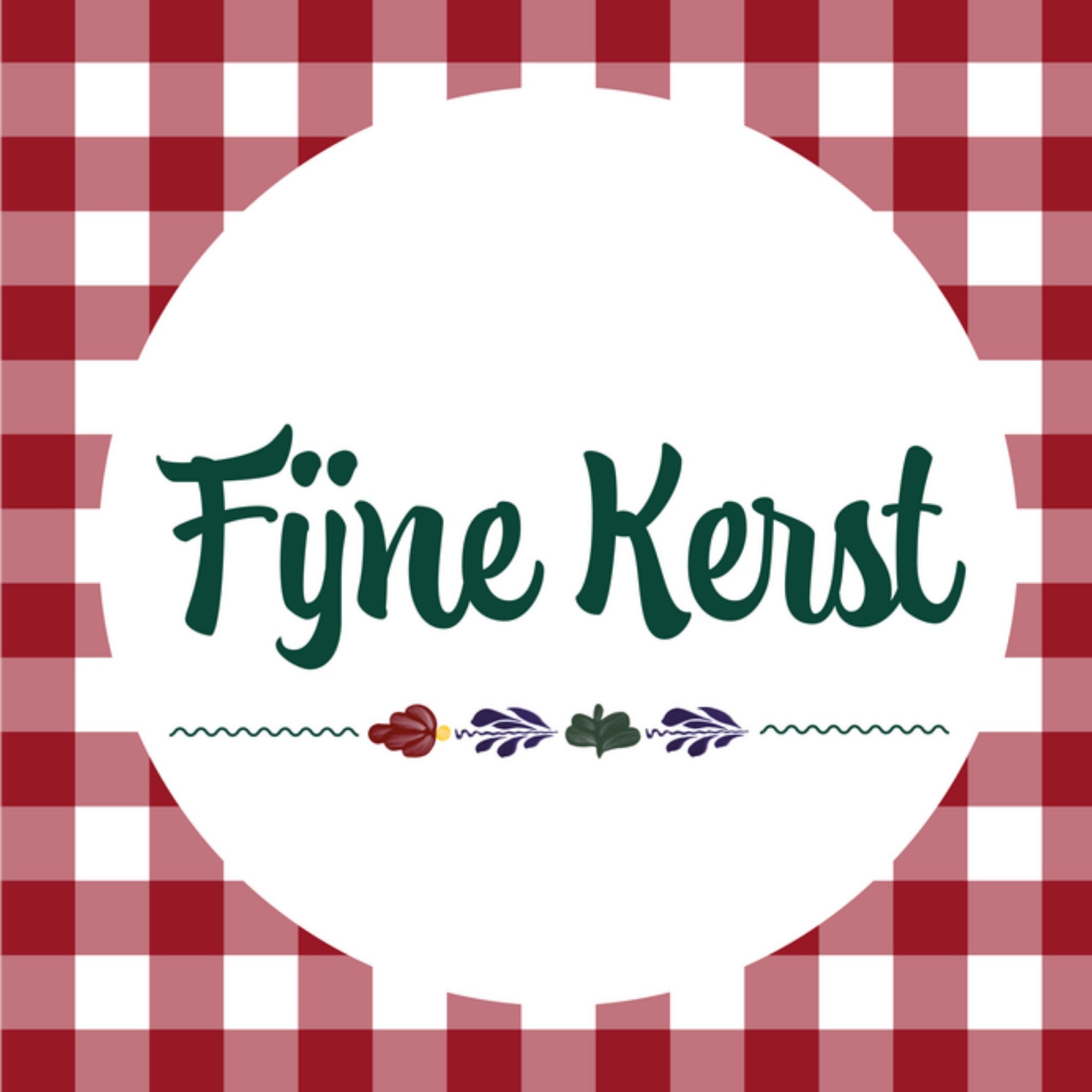 Kerstkaart Rood Boerenbont