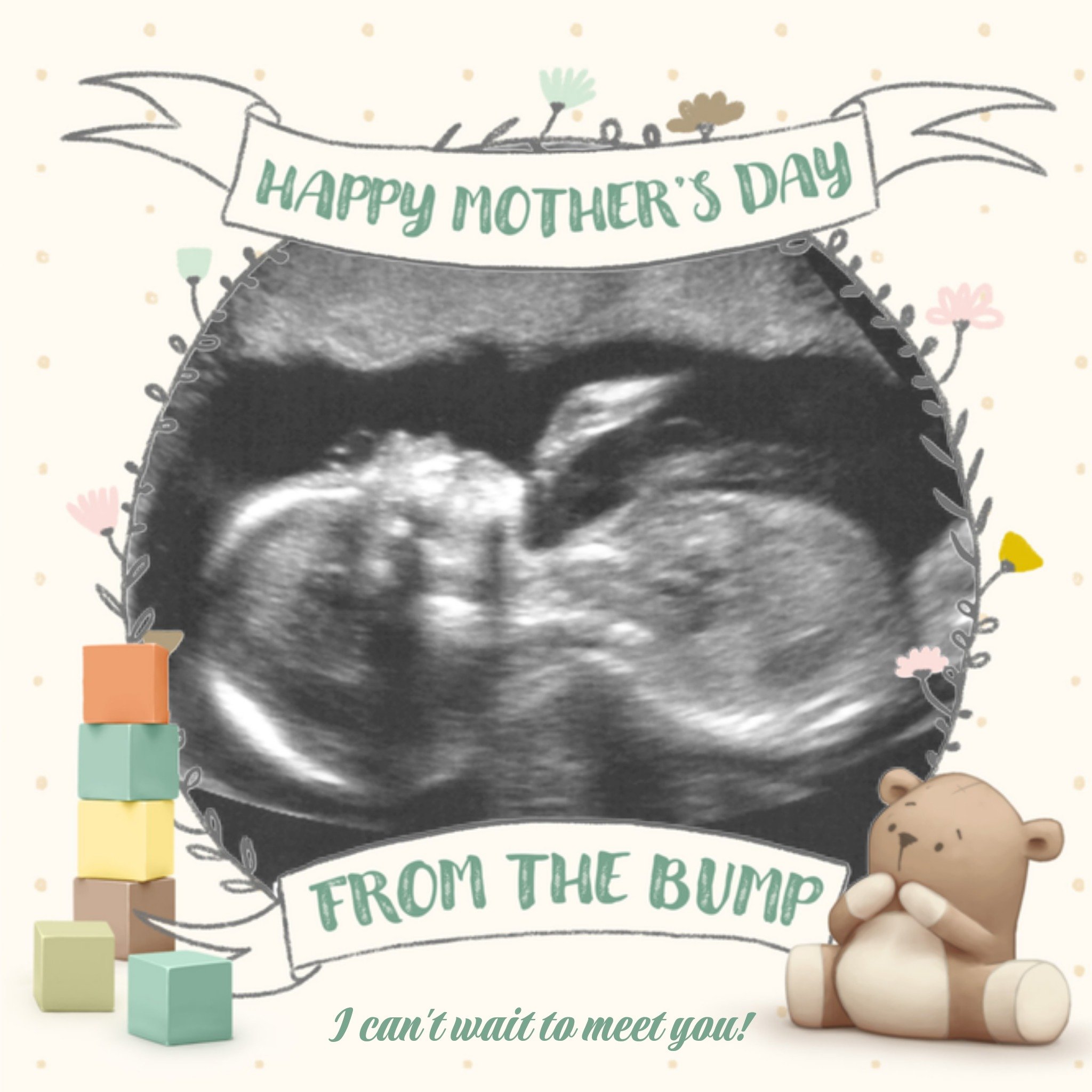Moederdagkaart zwanger foto Vierkante Kaart Uddle