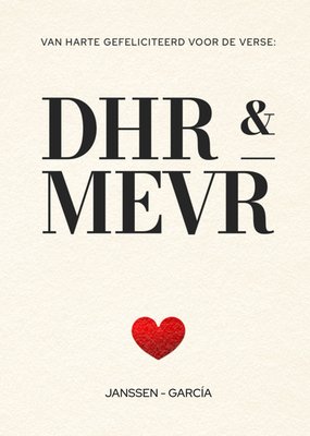 Bright Spot | Huwelijkskaart | Gefeliciteerd voor de verse dhr en mevr | Aanpasbare tekst
