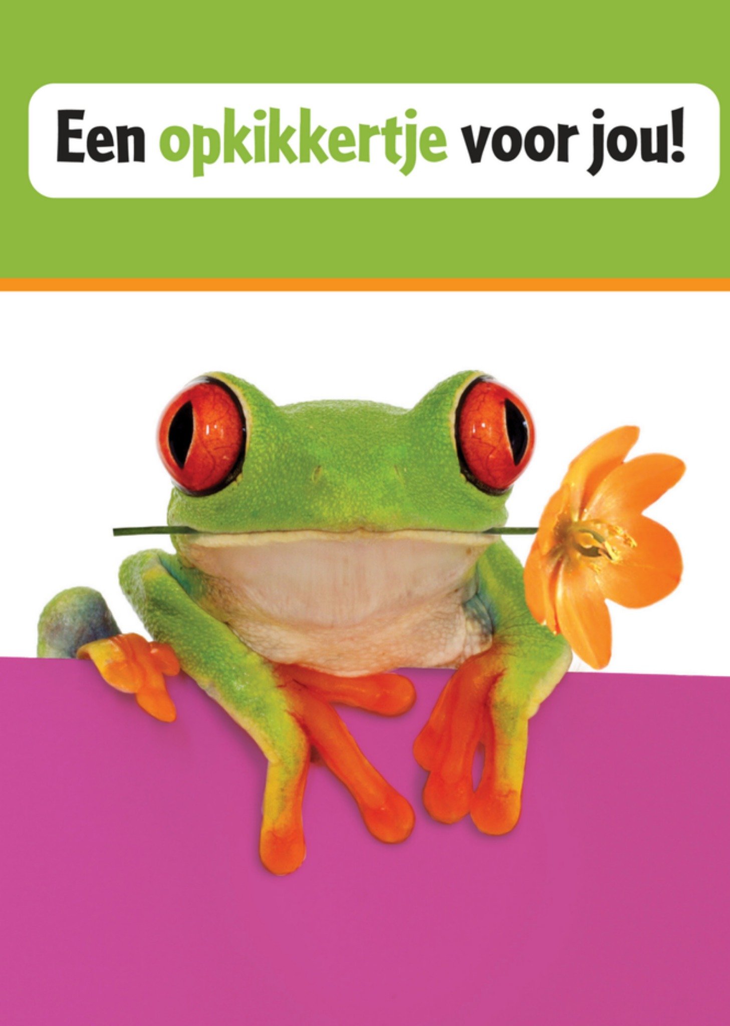 Beterschapskaart Een opkikkertje voor jou Kaart Paperclip