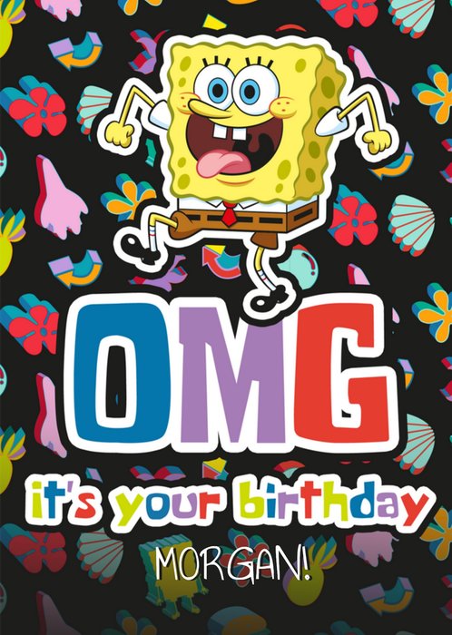 SpongeBob Squarepants | Verjaardagskaart | OMG | Met naam