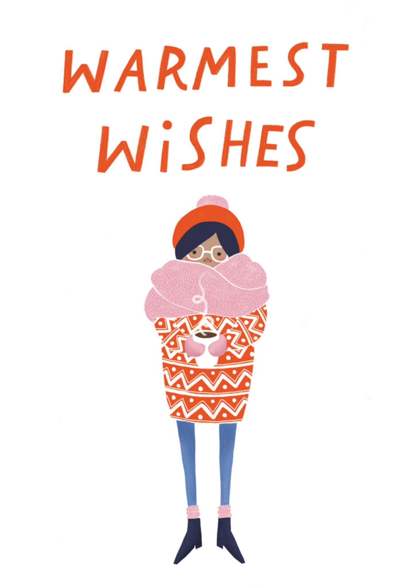 The Cardy Club Kerstkaart Warm wishes Standard Card