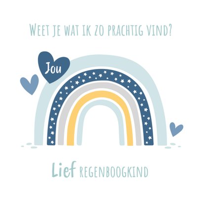 Kleine Vlindervoetjes | Geboortekaart | Regenboog kindje