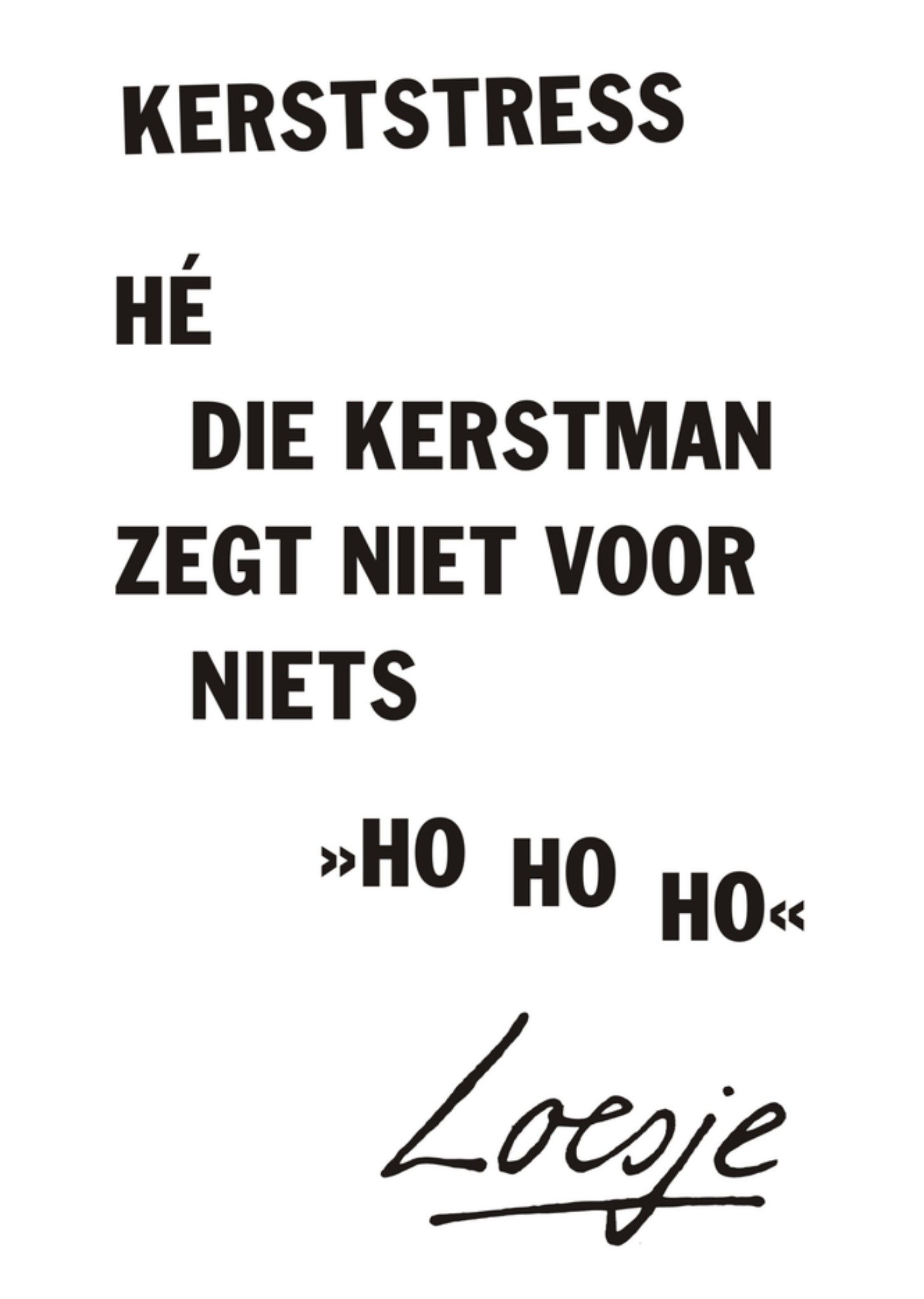 Loesje Kerstkaart kerstman Standard Card