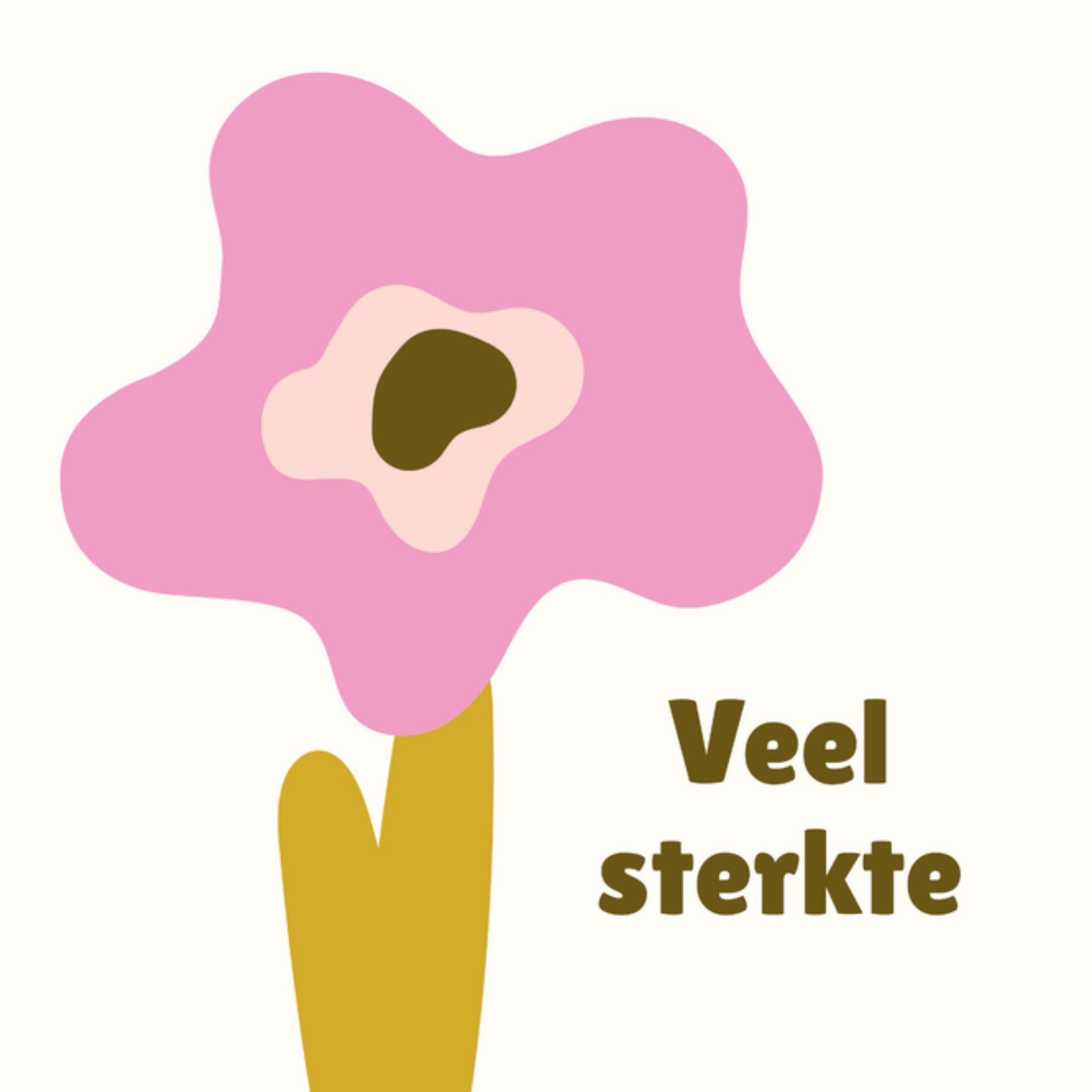 Greetz Condoleancekaart Veel sterkte Vierkant