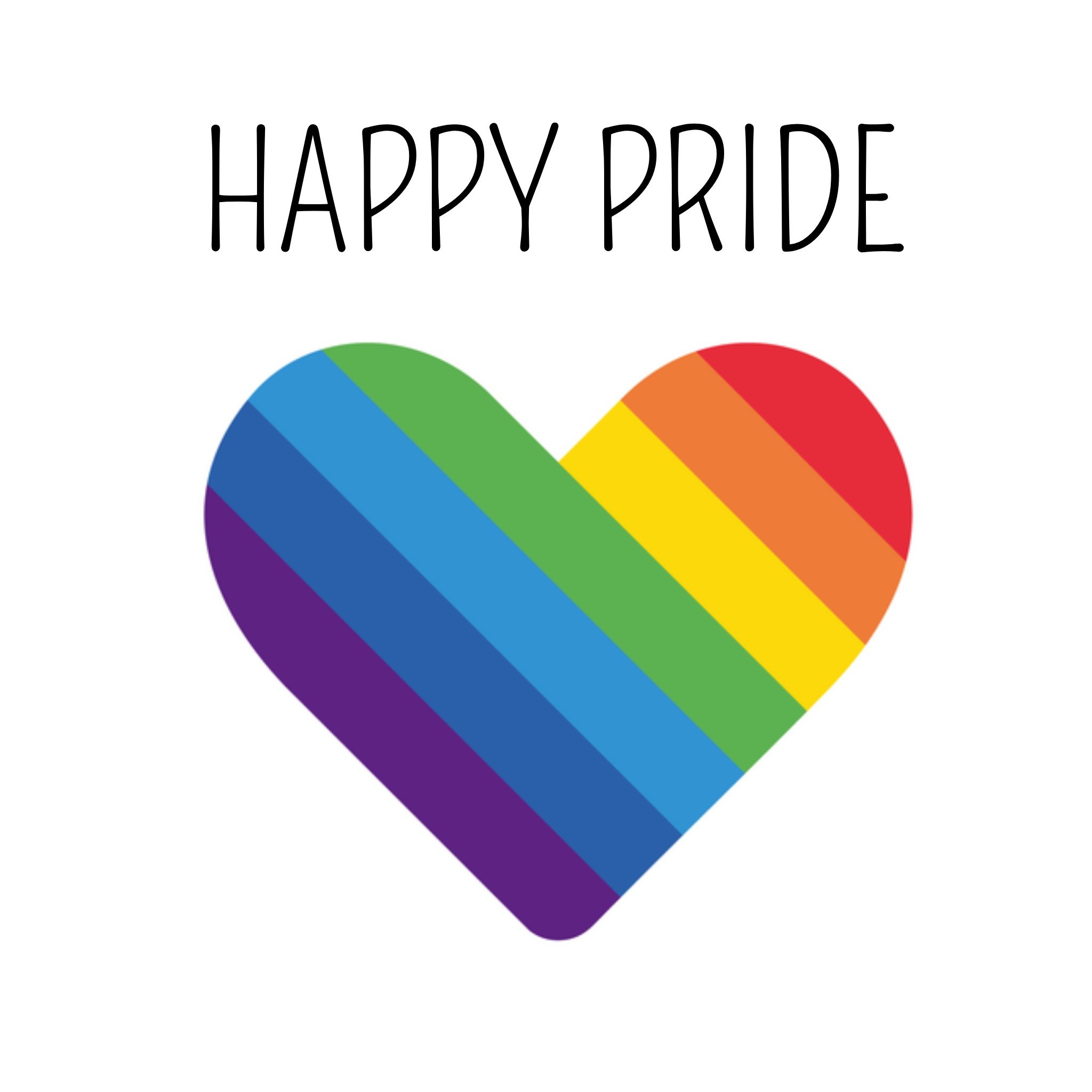 Paperclip Pride kaart regenboog Vierkant