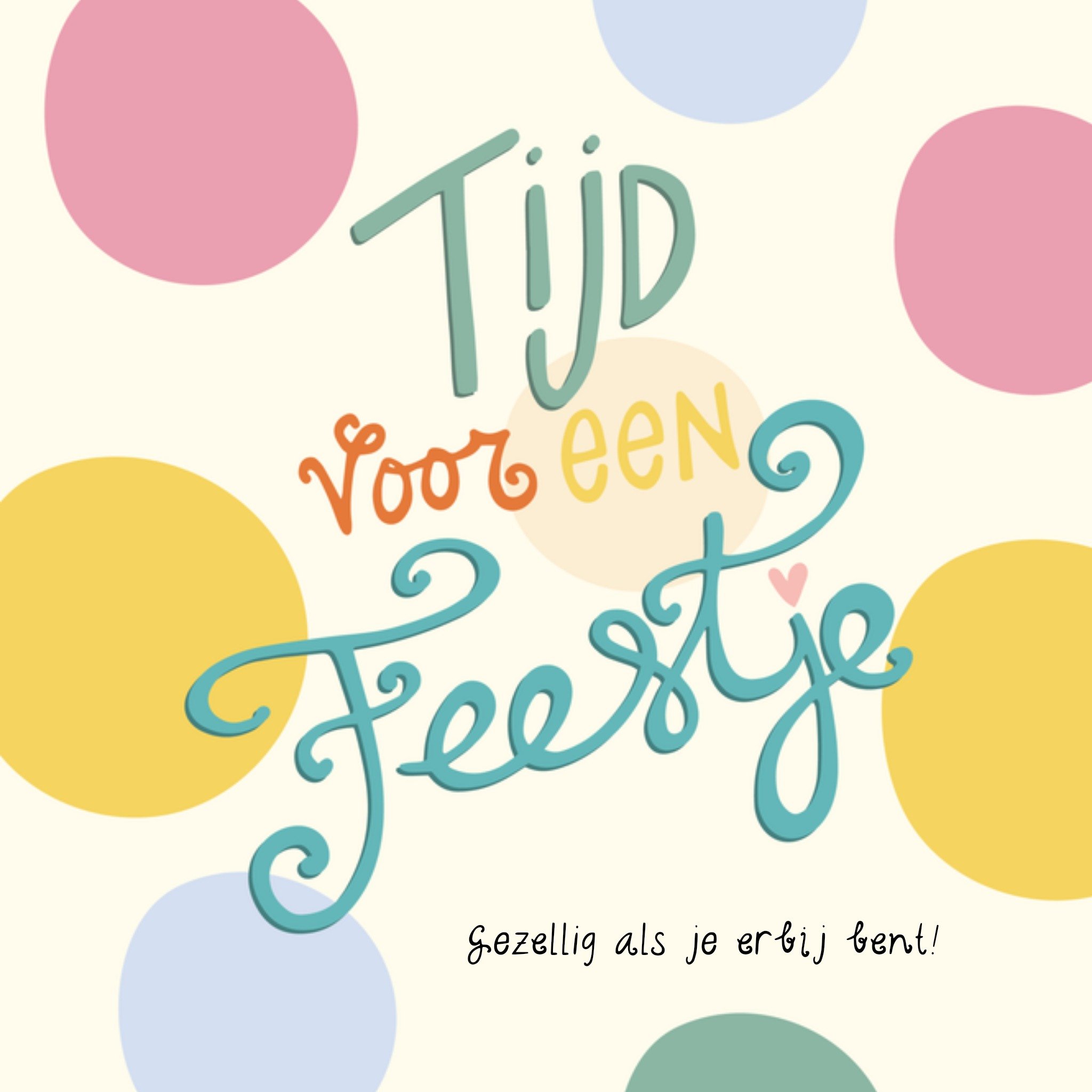 Funny Side Up Verjaardagsfeest kleurrijk Vierkant