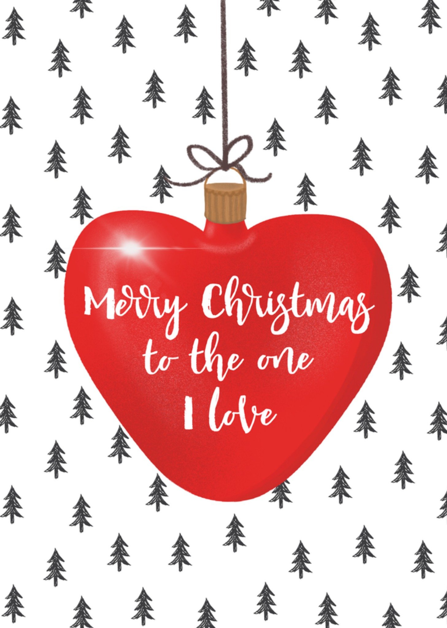 Tsjip Kerstkaart To the one I love Standard Card