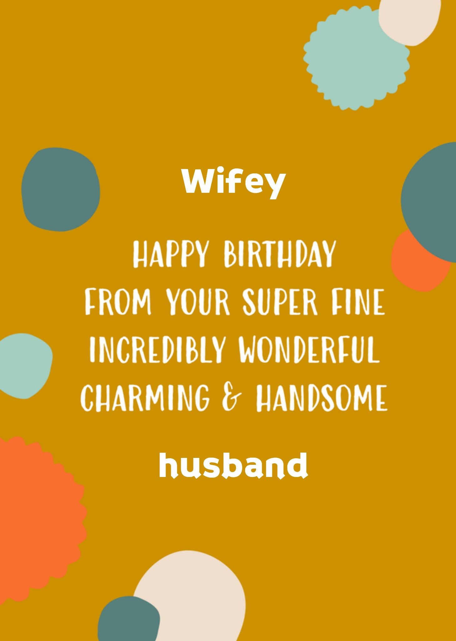 Greetz Verjaardagskaart Wederhelft vrouw Standard Card