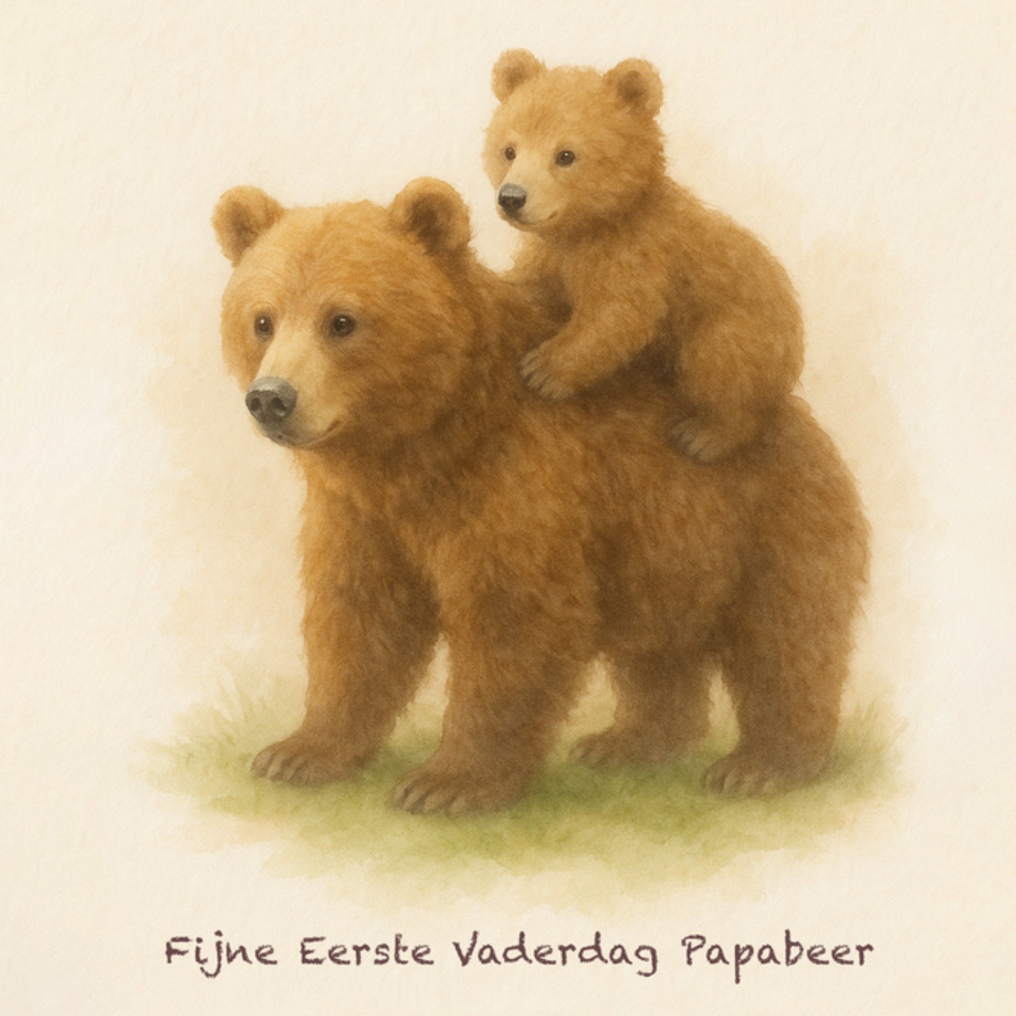 Greetz Vaderdagkaart Fijne Eerste Vaderdag Papabeer Vierkant