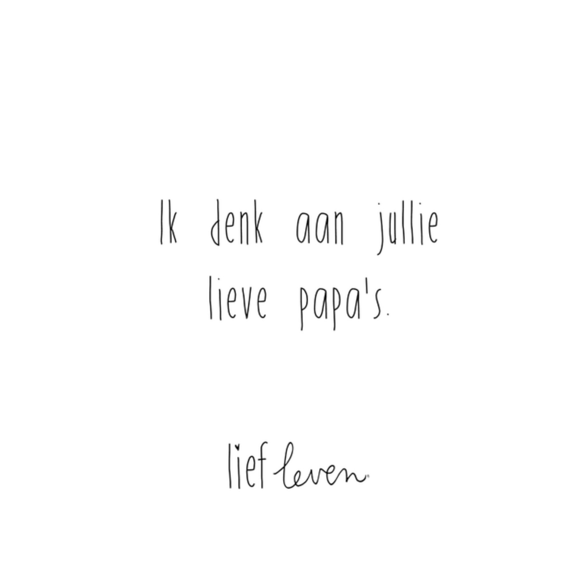 Denken aan kaart Vaders Vierkante Kaart Lief Leven