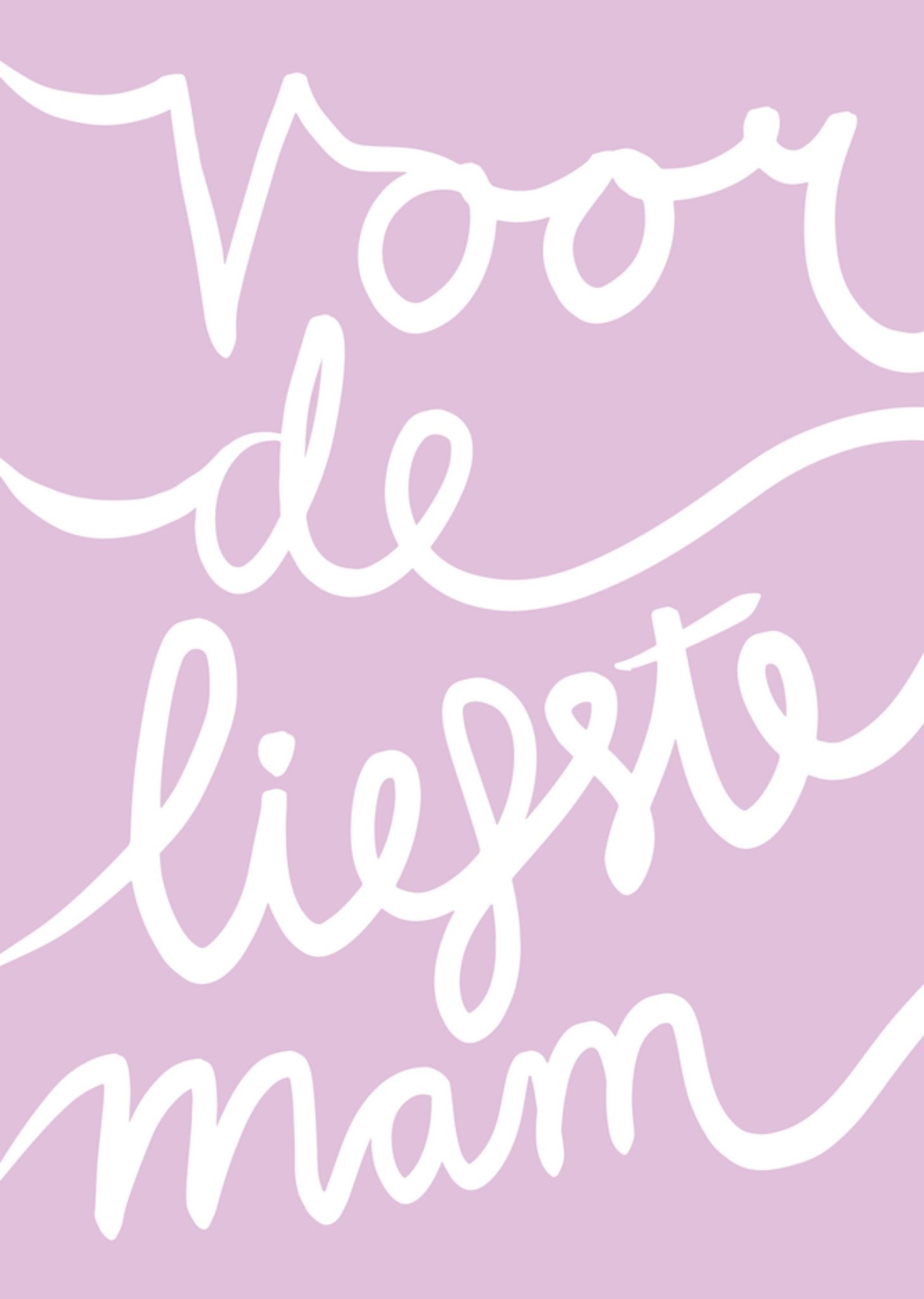 Moederdagkaart Voor de liefste mam Typografische kaart Kaart Greetz