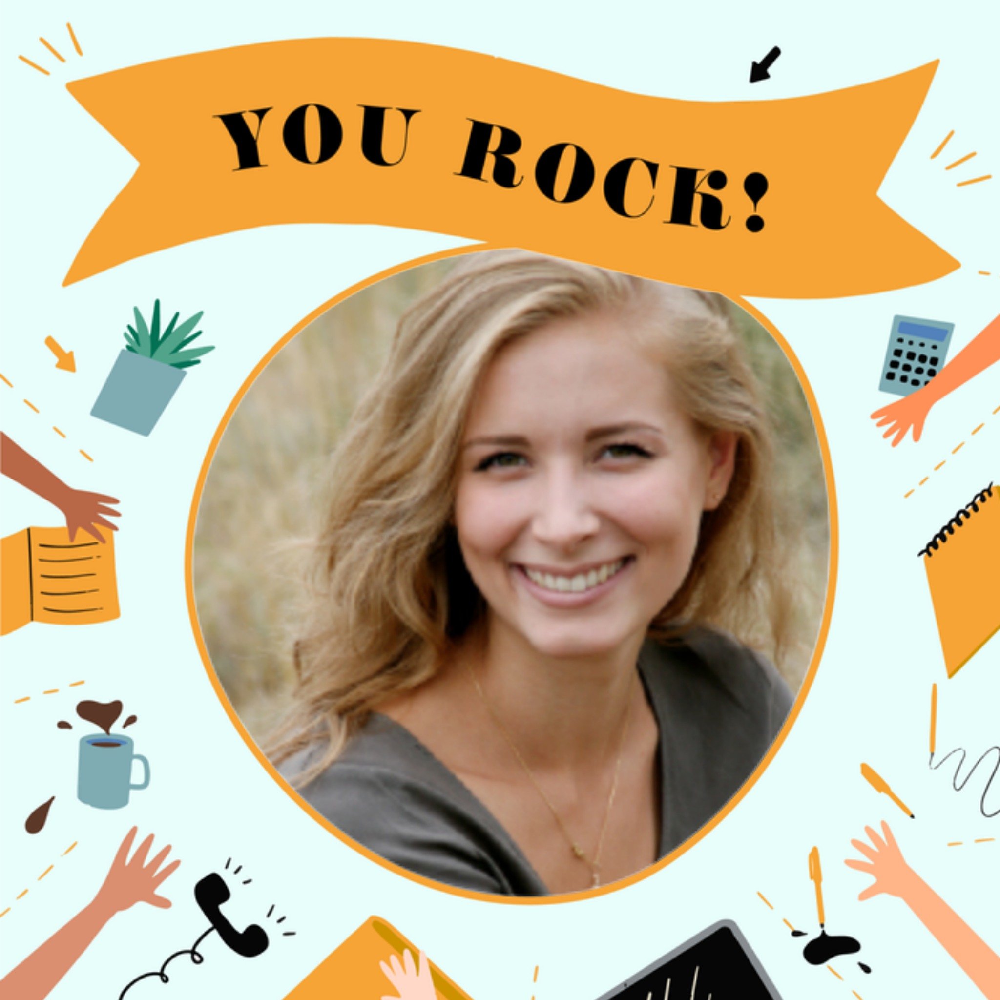 Greetz Secretaressedag fotokaart Vierkant