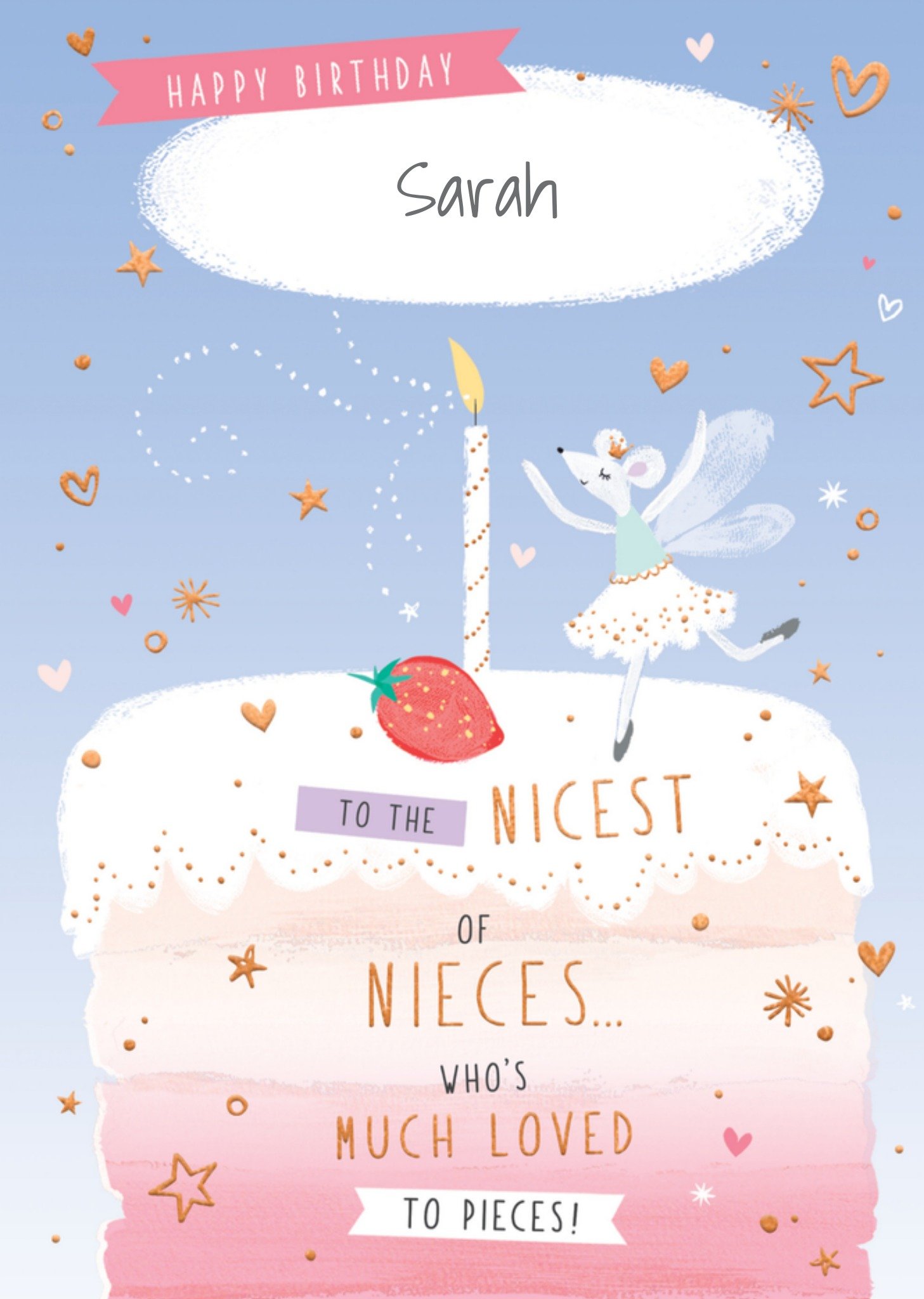 Verjaardagskaart met aanpasbare naam Kaart Paperlink