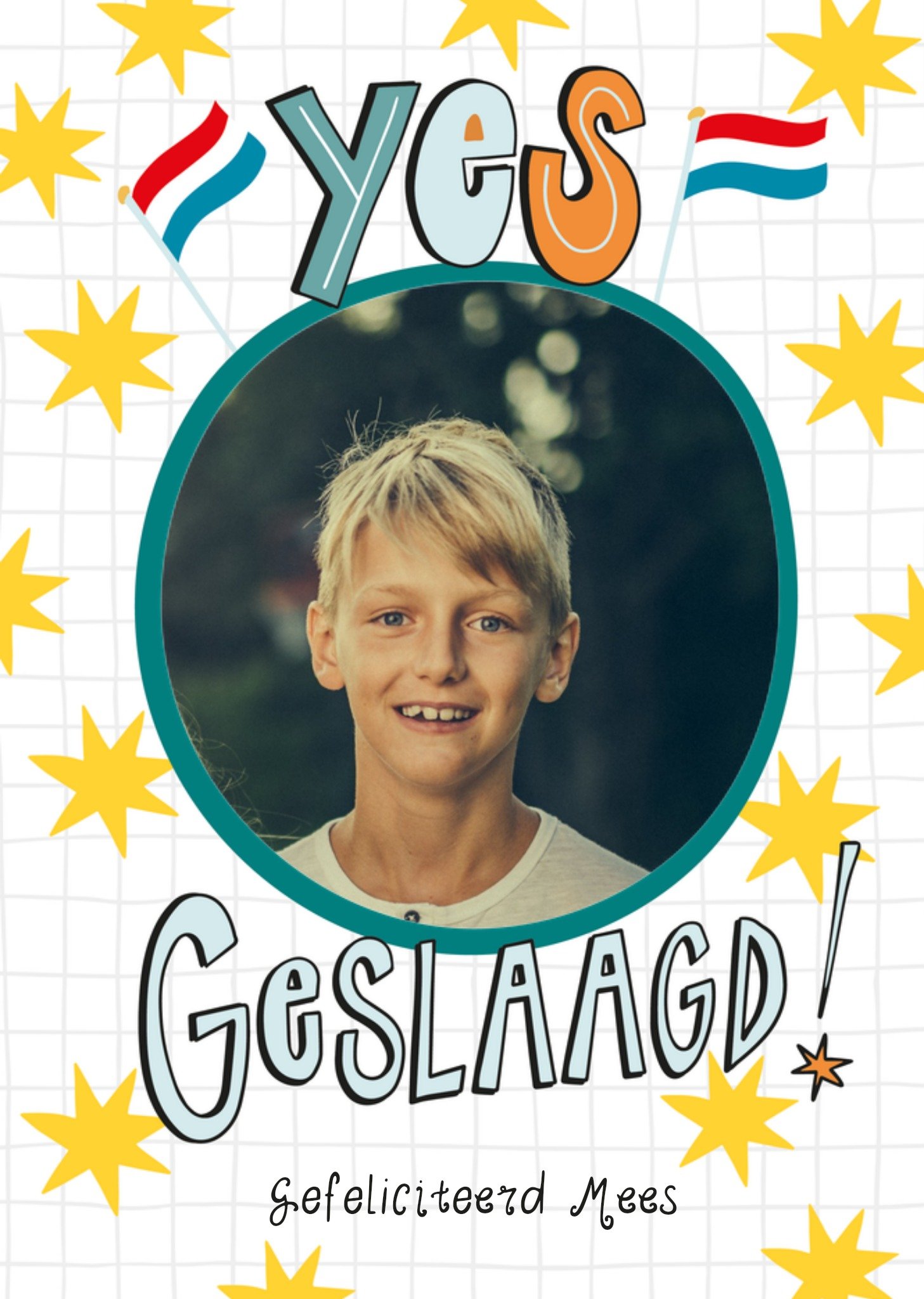 Geslaagdkaart Sterren Kaart Funny Side Up