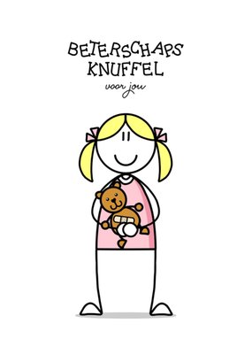 YH Tekent | Beterschapskaart | Knuffel