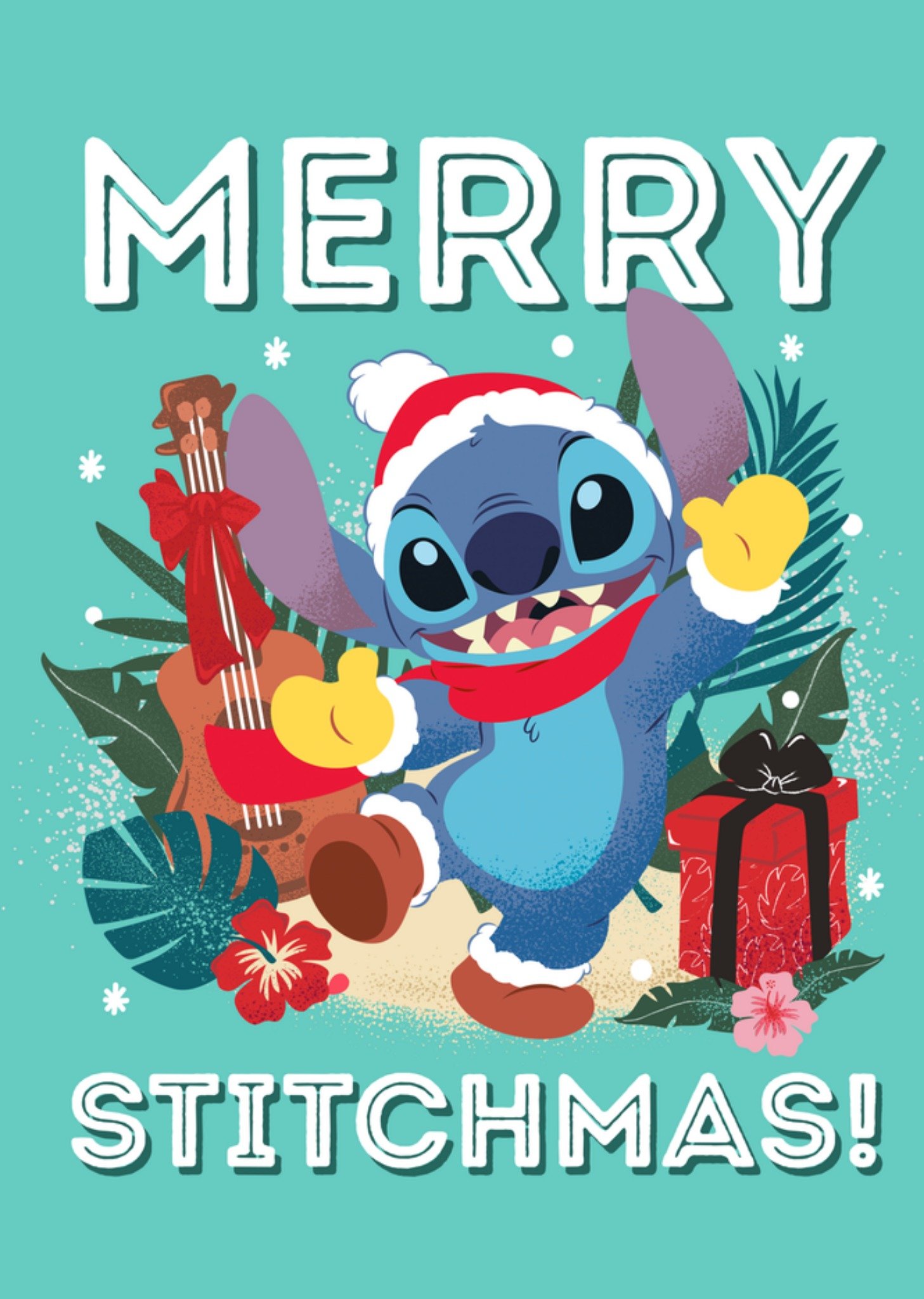 Kerstkaart Lilo Stitch Merry Stitchmas Disney