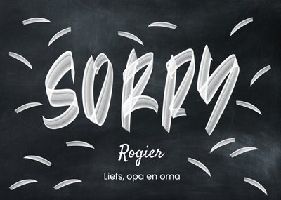 Luckz | Sorry kaart | Kleinzoon