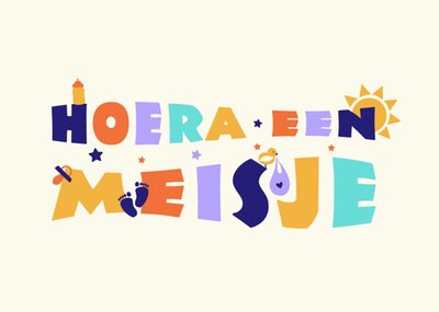 Greetz | Geboortekaart | hoera een meisje