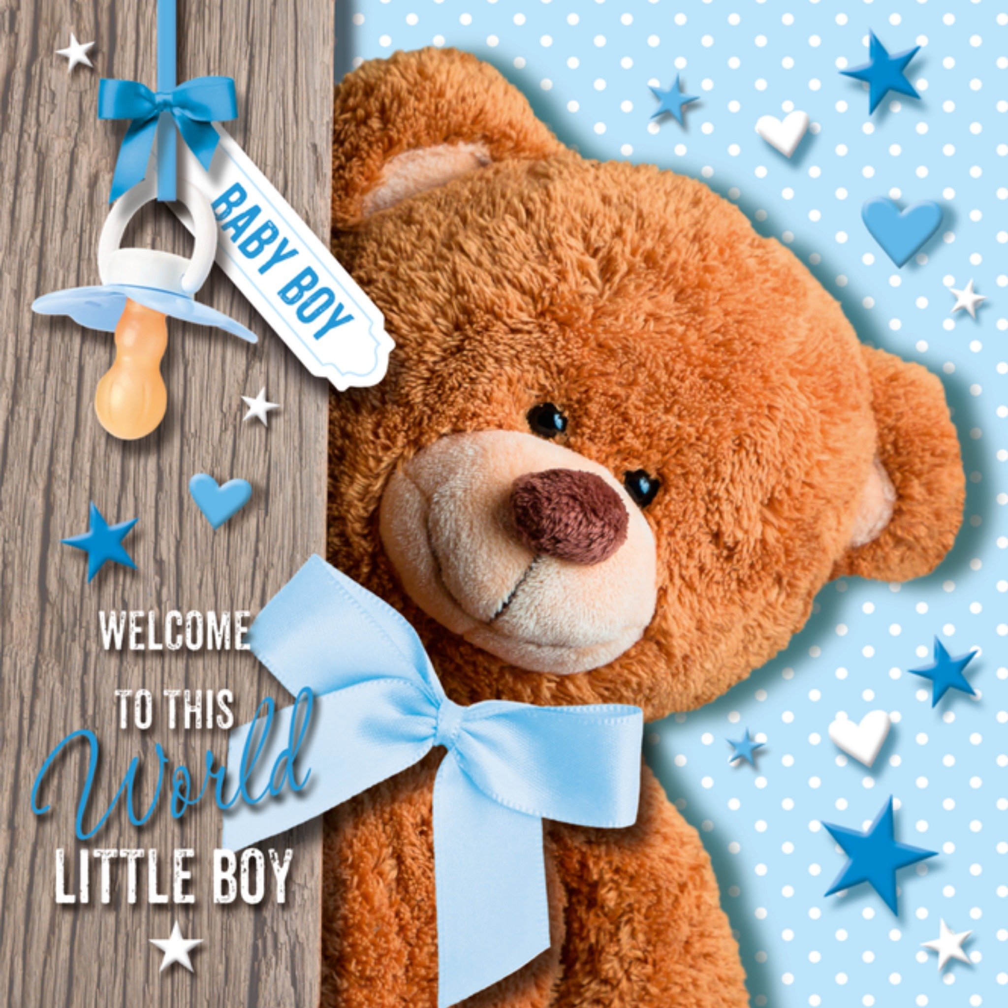 Geboortekaart beer Vierkante Kaart TMS