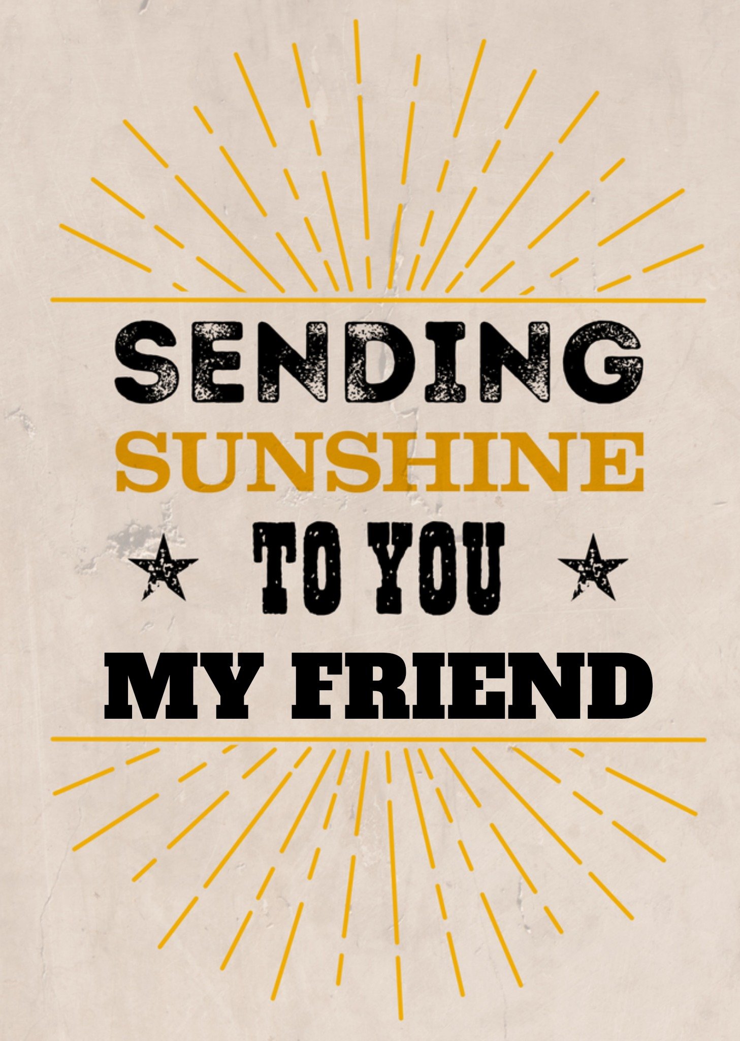 Denken aan kaart friend sunshine Kaart Greetz