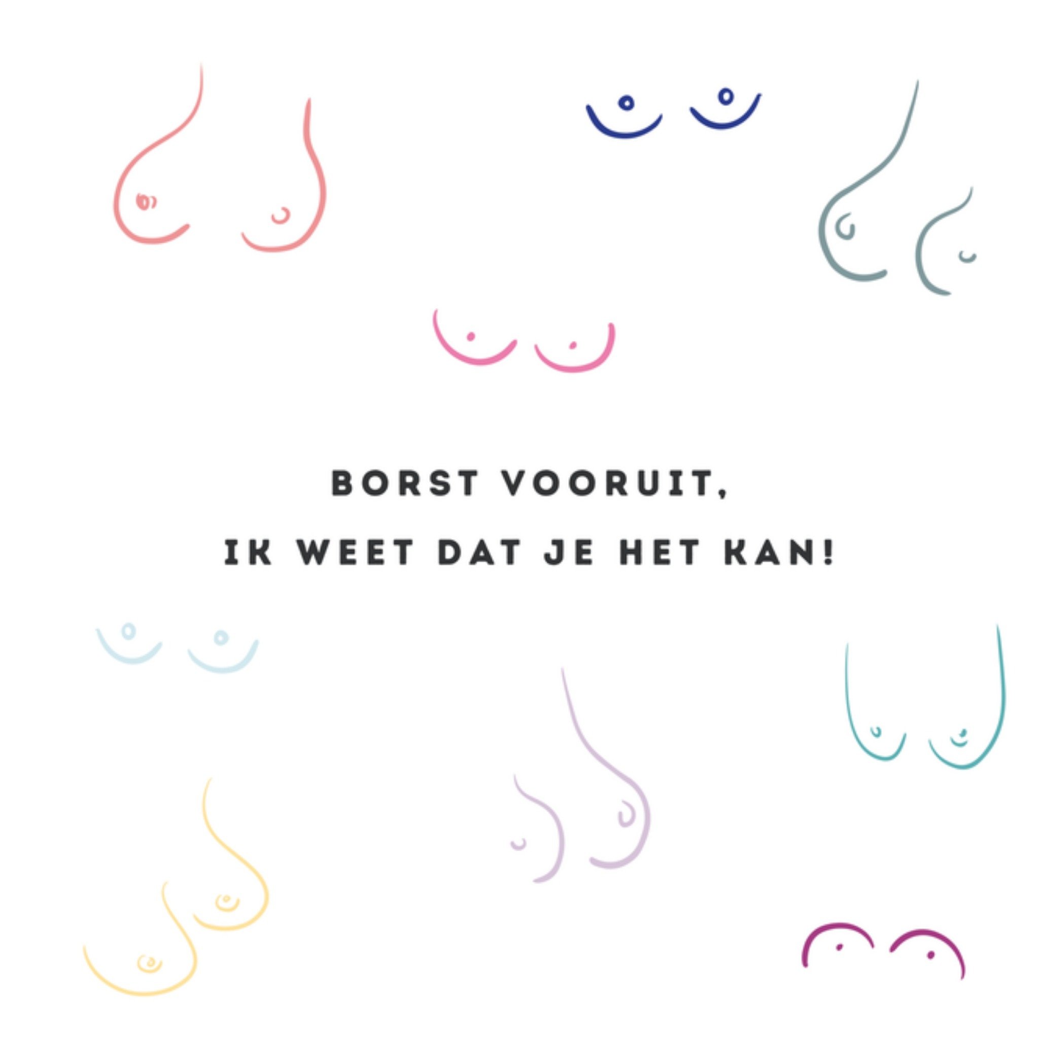 Greetz Sterkte kaart borst vooruit Vierkant