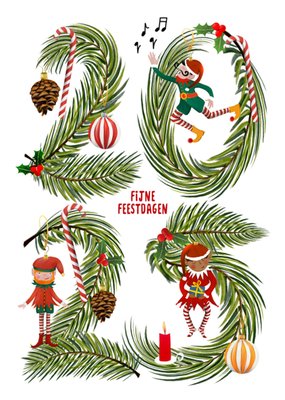 Patricia Hooning | Kerstkaart | Elfen