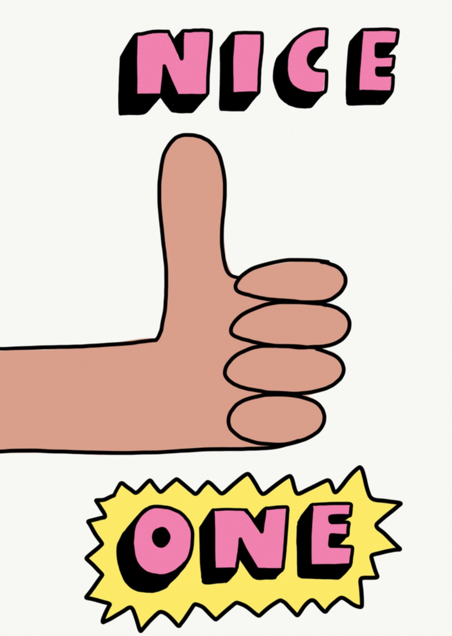 Verjaardagskaart nice one Kaart Jolly Awesome