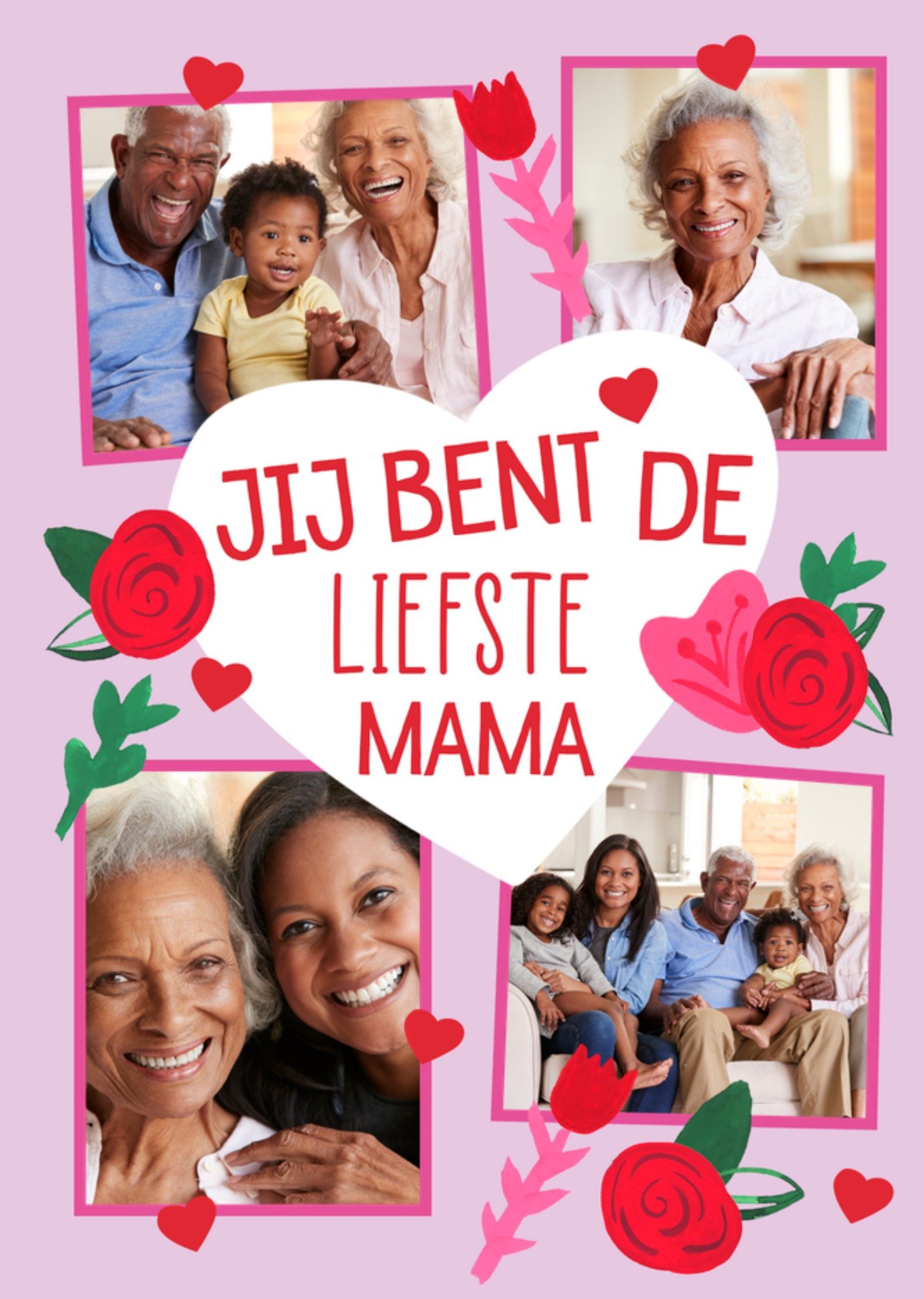 Greetz Moederdagkaart Jij bent de liefste Mama Met fotos Standard Card