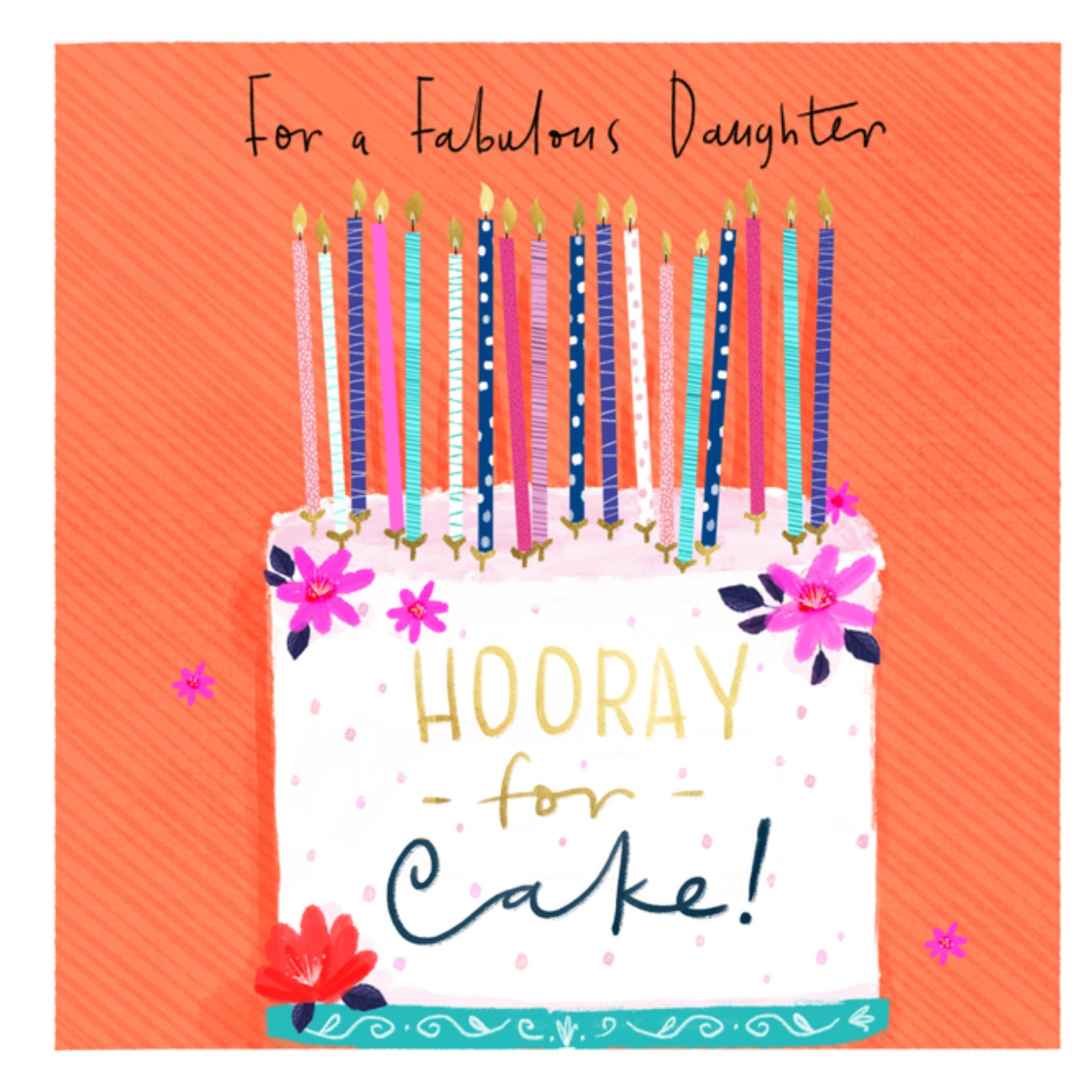 Greetz Verjaardag Taart Dochter Vierkant