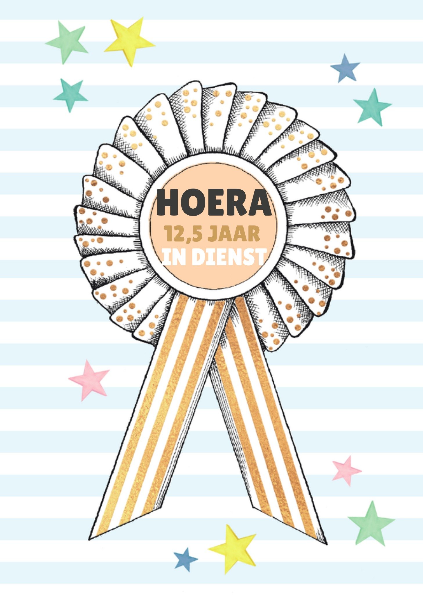 Jubileumkaart 12,5 jaar in dienst Kaart TMS