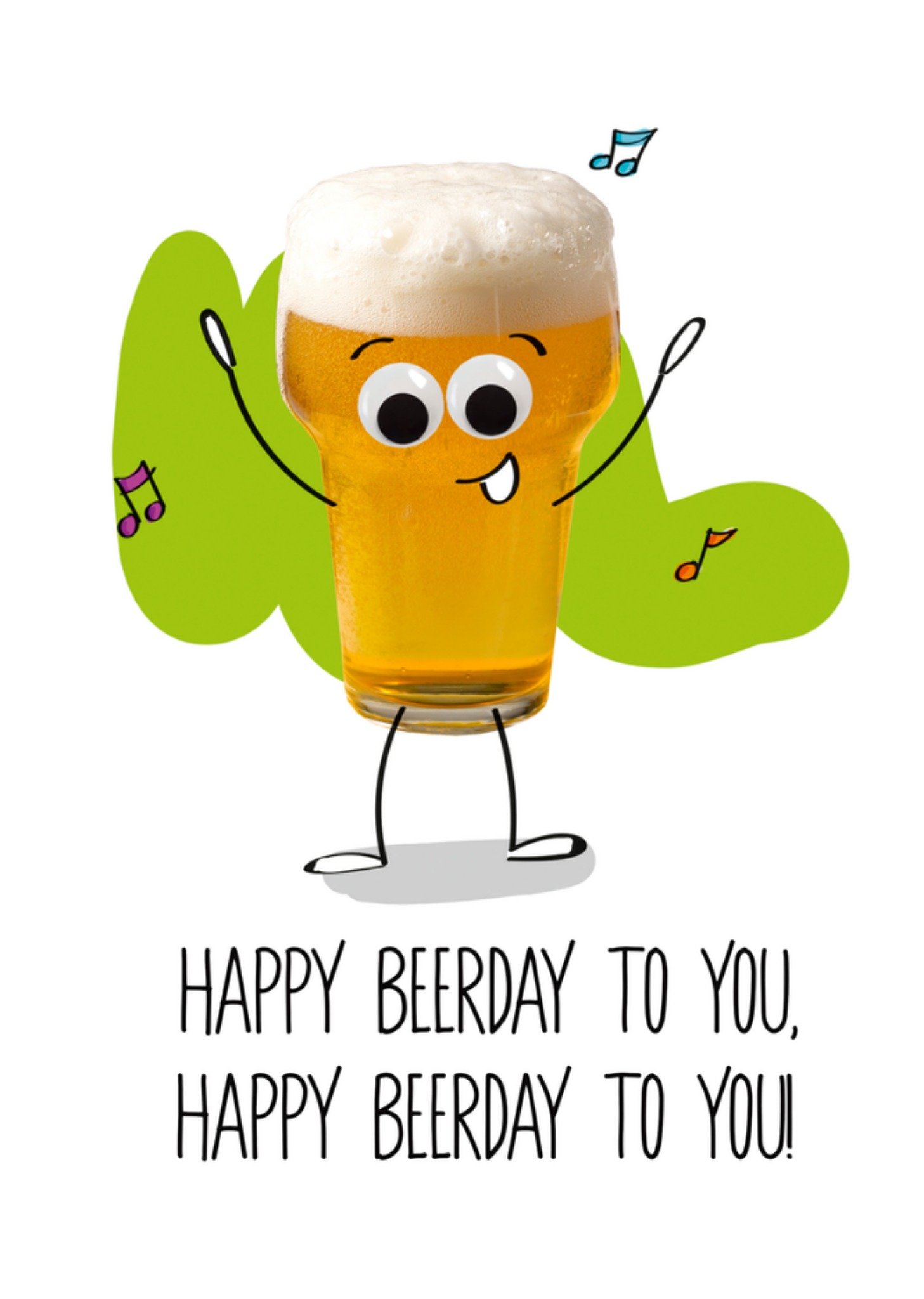 Gefeliciteerd Happy Beerday Kaart Paperclip