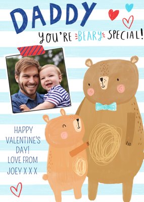 Papa Jij Bent Heel Bijzonder Geïllustreerde Beren Foto Upload Valentijnsdag Kaart