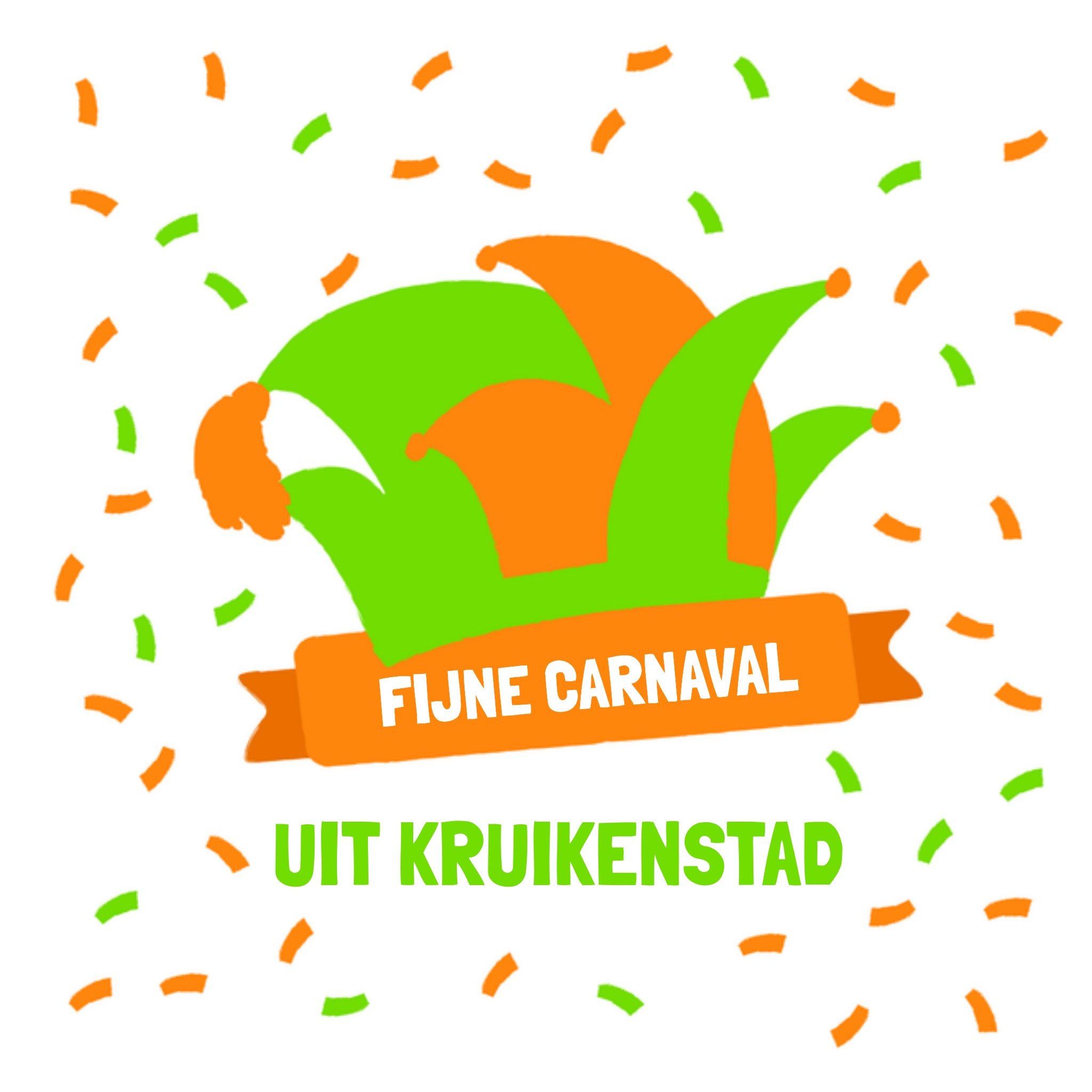 Greetz Carnaval kaart Kruikenstad Vierkant