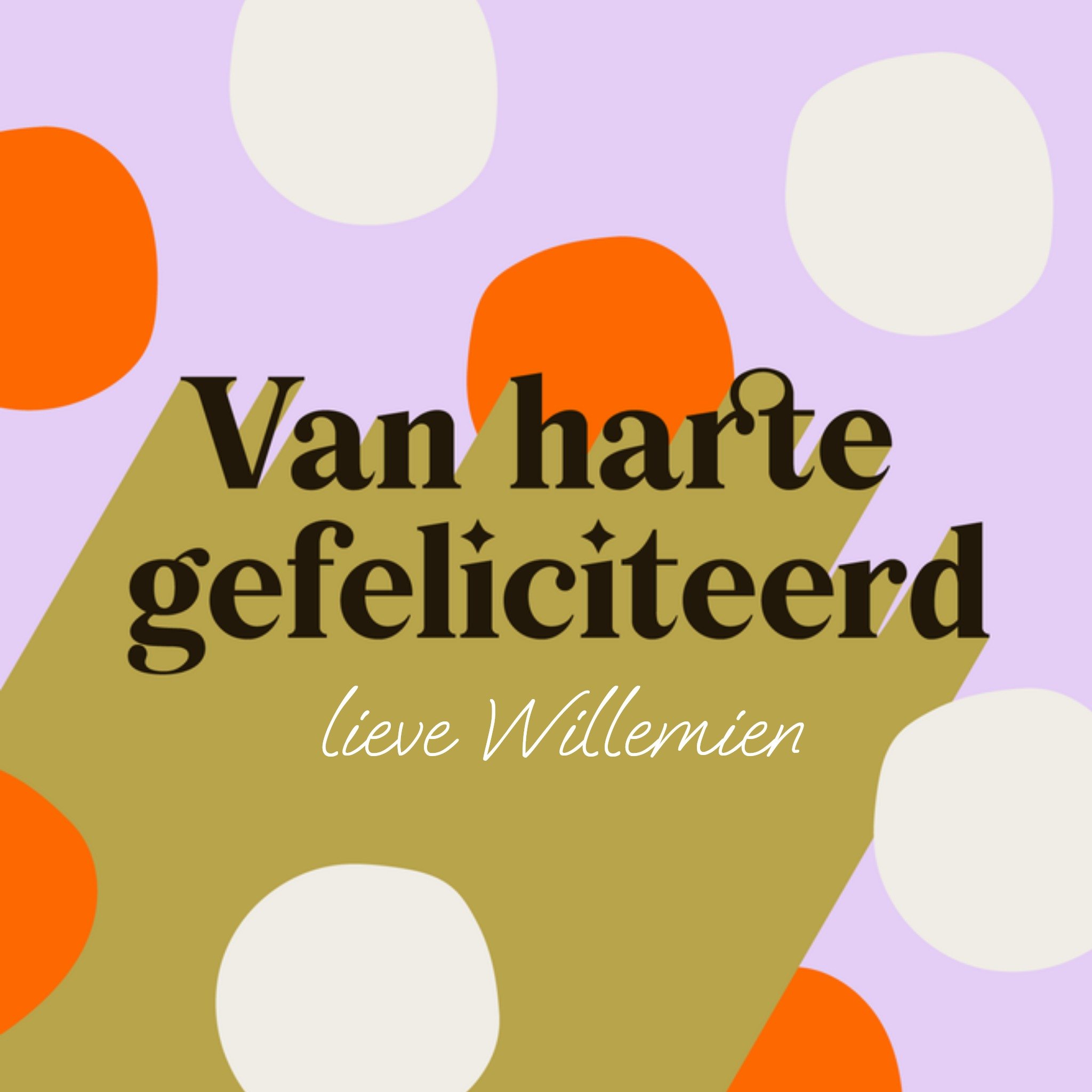 Greetz Verjaardagskaart Van Harte Gefeliciteerd Aanpasbare tekst Vierkant