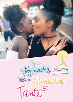 Voor De Allerleukste Tante Foto Upload Verjaardag Kaart