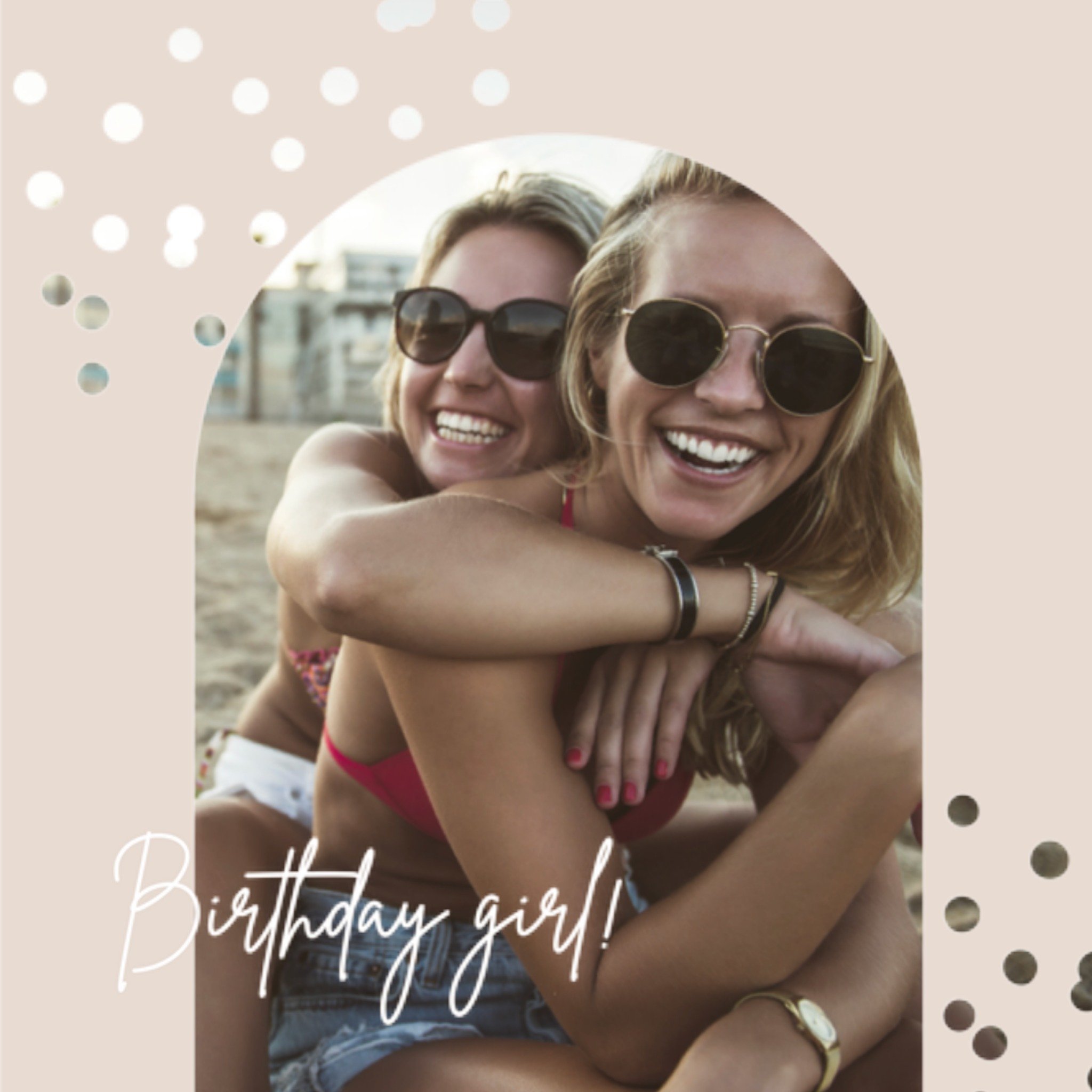 Greetz Verjaardagskaart Met foto Birthday Girl Vierkant