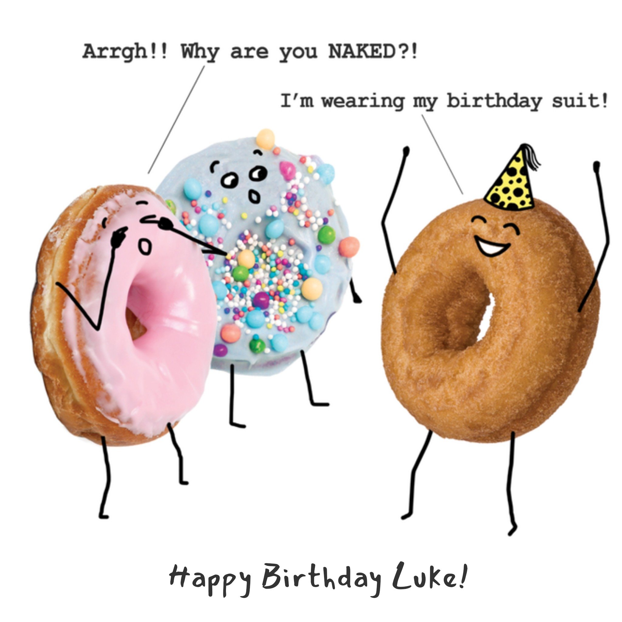 Verjaardagskaart donuts Vierkante Kaart The London Studio