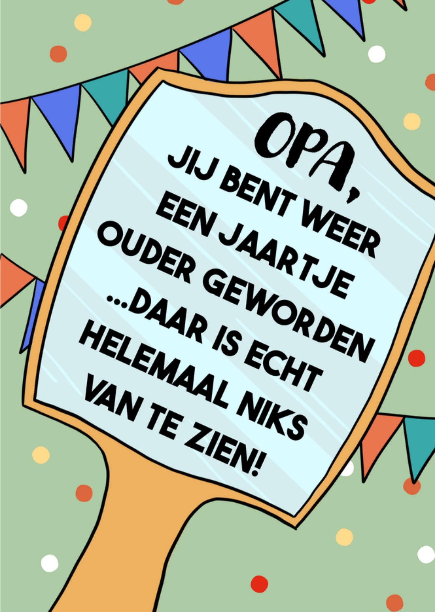 Greetz Verjaardagskaart Spiegel Opa Standard Card