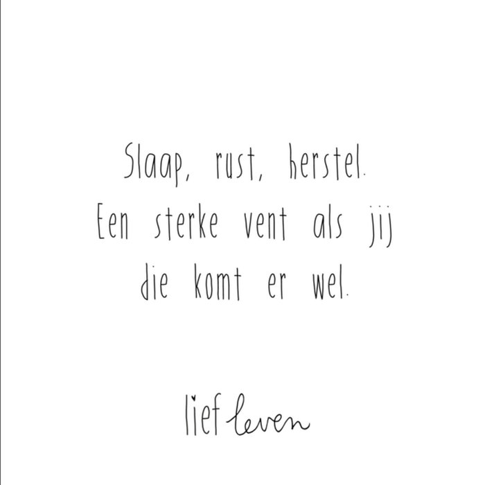 Lief Leven | Beterschapskaart | sterke vent