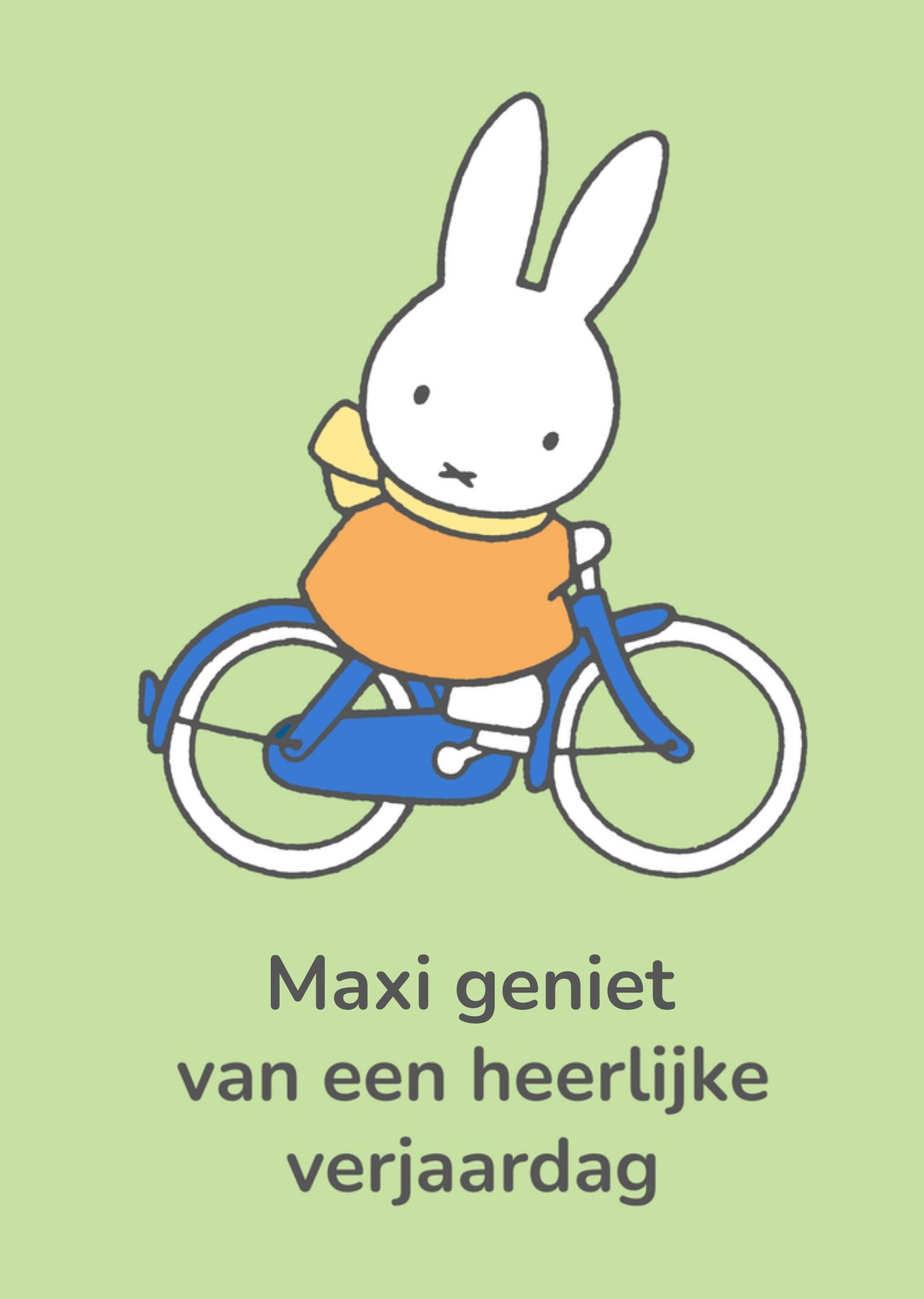 Miffy Verjaardagskaart Maxi geniet van een heerlike verjaardag Kaart Nijntje