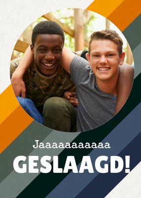 Jaaaa Geslaagd Strepen Foto Upload Kaart