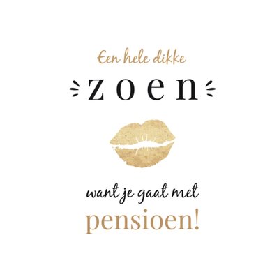 Tsjip | Pensioen kaart | dikke zoen