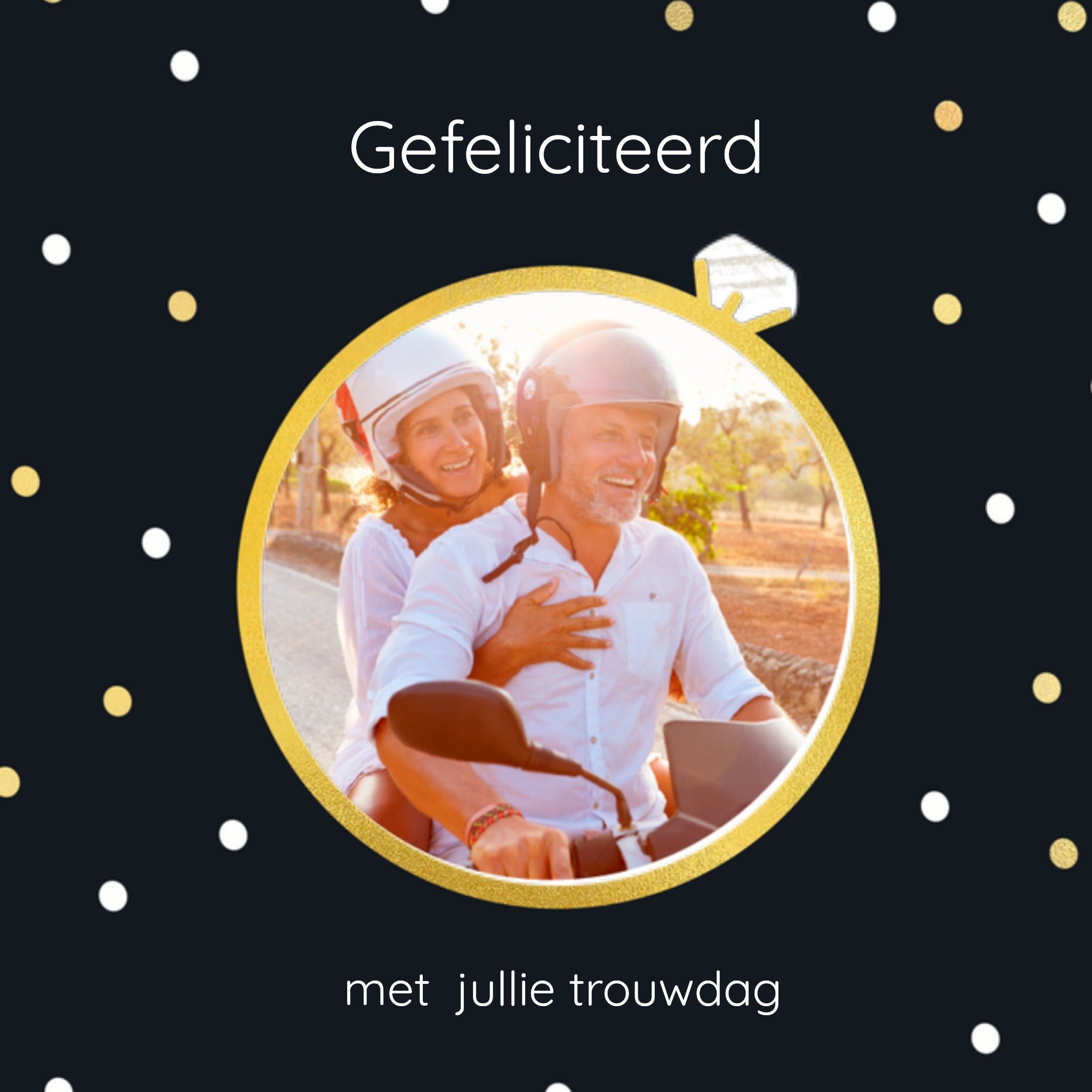 Greetz Huwelijkskaart Gefeliciteerd Vierkant