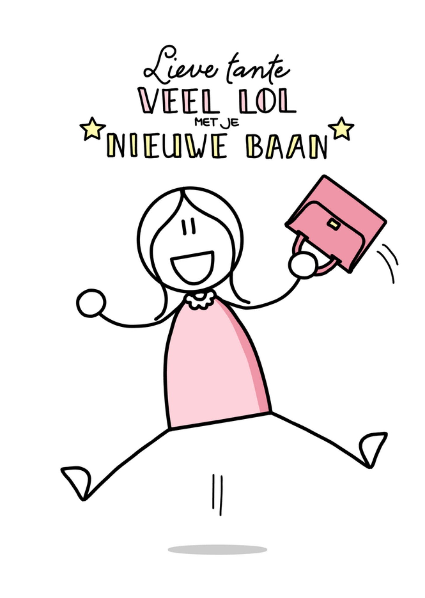 Nieuwe baan kaart Tante Kaart YH Tekent