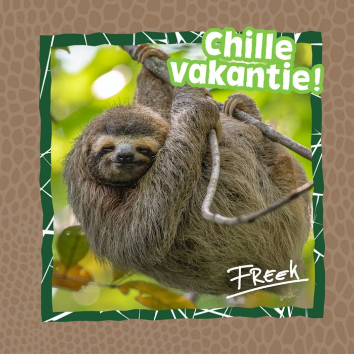 Freek Vonk | Vakantie kaart | Luiaard