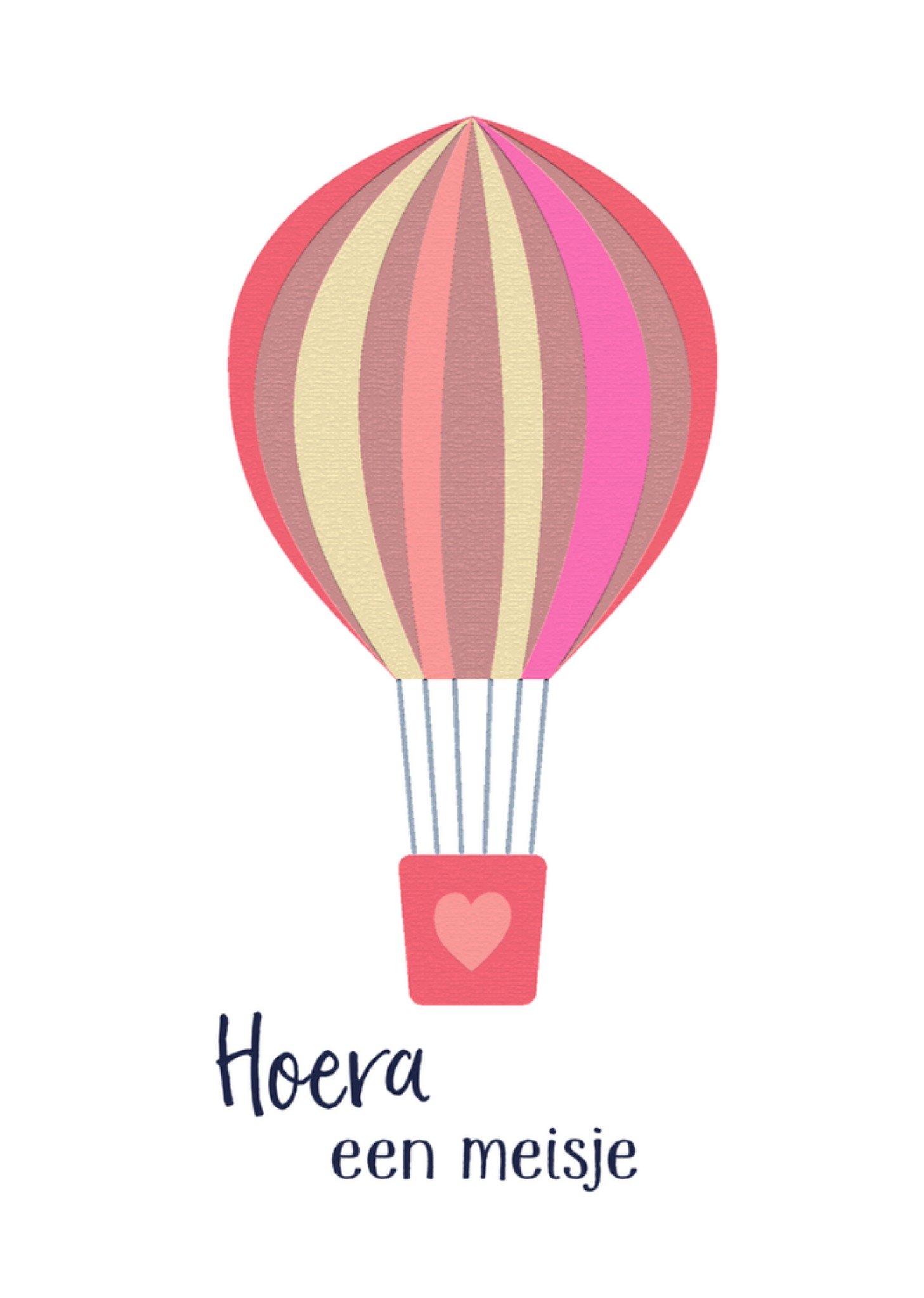 Greetz Geboortekaart Hoera een meisje Standard Card